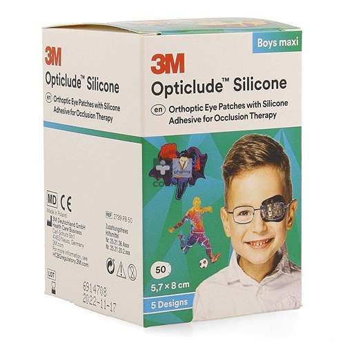 Opticlude 3M Boy Maxi Pansements Oculaires Silicone 50 Pièces