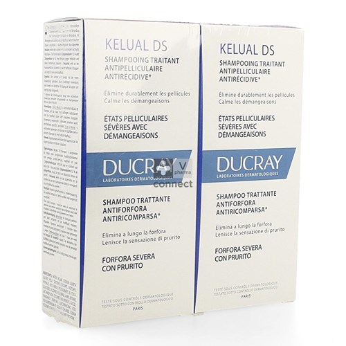 Ducray Kelual DS Shampooing Anti-Pelliculaire 2 x 100 ml Prix Promo