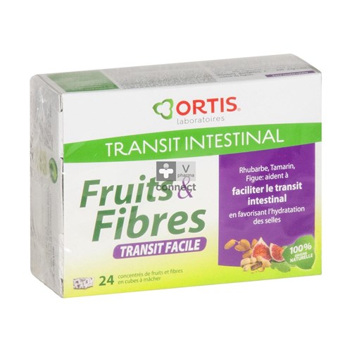 Ortis  Fruits & Fibres Transit Facile 24 Cubes à Macher