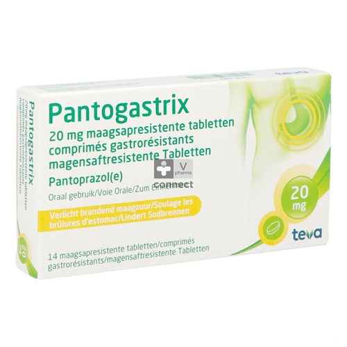 Pantogastrix 20 Mg 14 Comprimes Teva