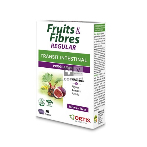 Ortis Fruits & Fibres Transit Régulier 30 Comprimés