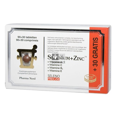 Selenium + Zink 90 tabletten + 30 gratis Pharma Nord