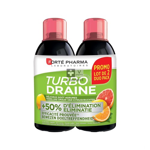 Forte Pharma Turbodraine Agrumes 2 x 500 ml Prix Promo