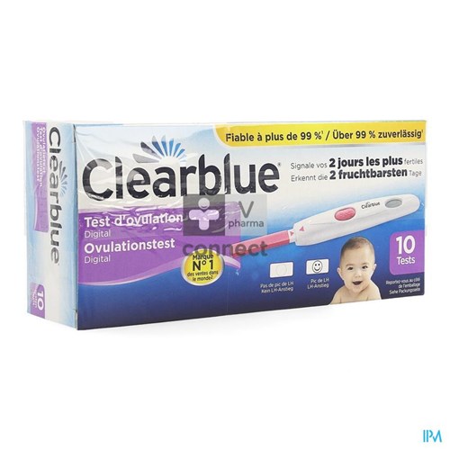 Clearblue Digital Test d' Ovulation 2 jours 10 Pièces