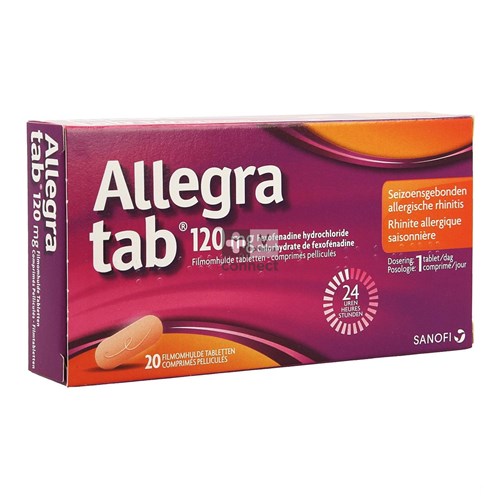 Allegratab 120 mg 20 filmomhulde tabletten