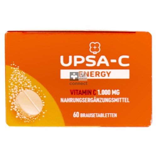 UPSA-C Energy Vitamine C 1000 mg 60 Comprimés Effervescents