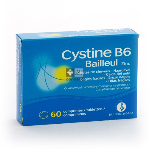 Bailleul Cystine B6 Zinc Cheveux et Ongles 60 Comprimés
