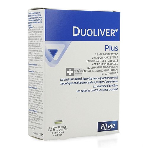 Pileje Duoliver Plus Triple Couche 24 Comprimés
