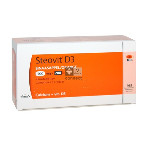 Steovit D3  500 mg/ 200 UI 168 Comprimes Gout Orange