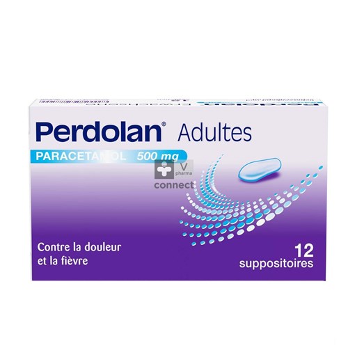 Perdolan 500 mg 12 Suppositoires Adultes
