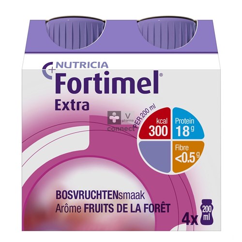 Fortimel Extra Fruits de la Forêt 200 ml 4 Pièces