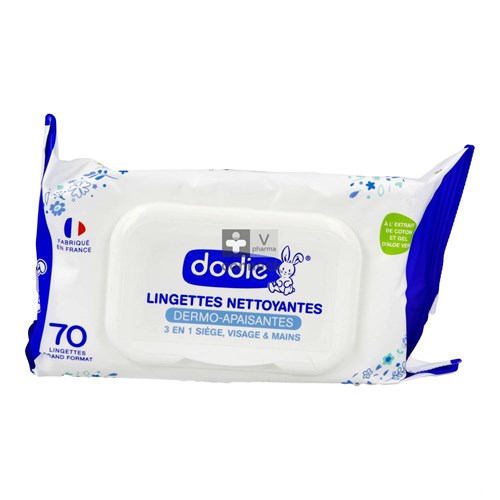 Dodie Lingette Nettoyante Parfumée 3En1 70  Pièces