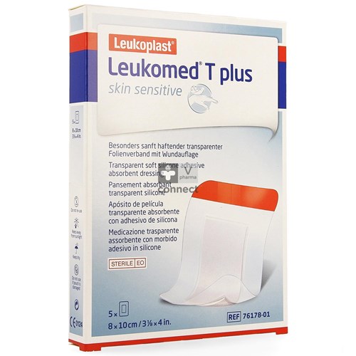 Leukomed T Plus Skin Sens. 8 cm x 10 cm 5 Pièces