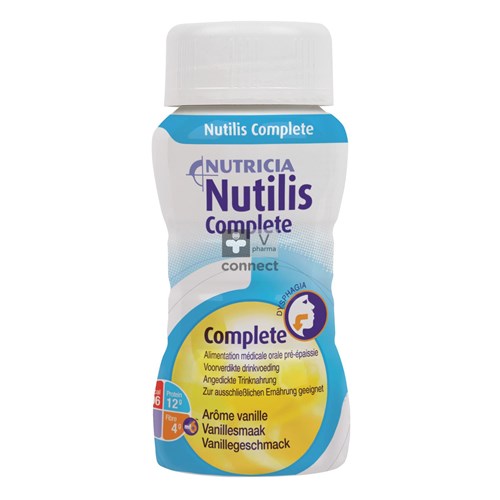 Nutilis Complete Stage 1 Aroma Vanille Flessen 4x125ml