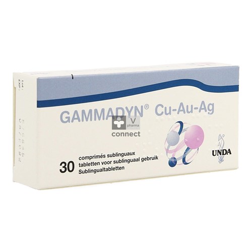 Gammadyn Cu Au Ag 30 tabletten