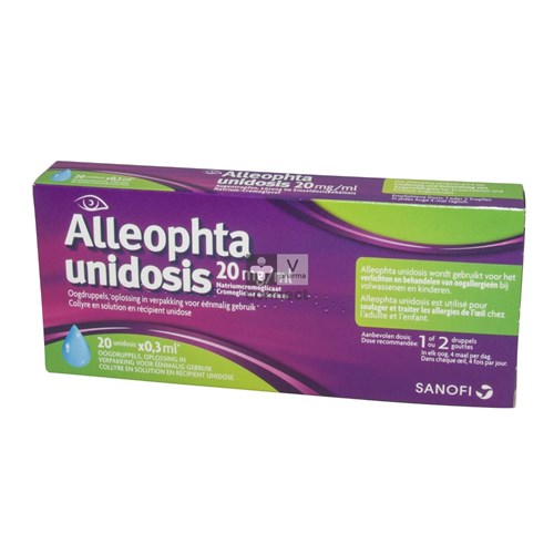 Alleophta Gouttes Oculaires Unidoses 20 x 0,3 ml