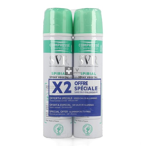 SVR Spirial Spray Vegetal 2 x 75 ml Prix Promo