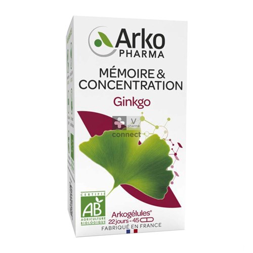 Arko Ginkgo Bio 45 Gélules