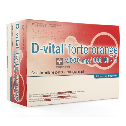 D-vital Forte Sinaas 1000mg/880ie Zakjes 90