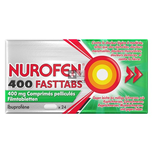 Nurofen 400 Fast Tabs Pellicules Lysine 24