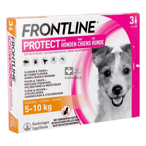 Frontline Protect Spot On Chien 5-10 Kg 3 Pipettes