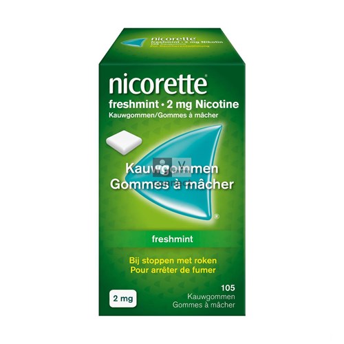 Nicorette Freshmint 2 mg 105 Gommes à Macher