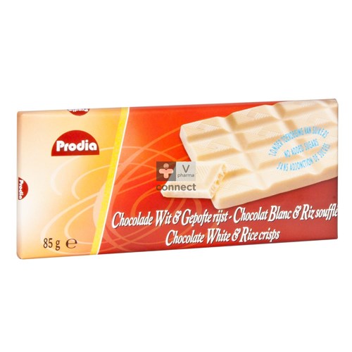 Prodia Chocolat Blanc au Riz Soufflé 85 g