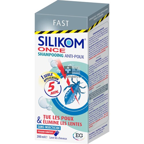 Silikom Once Shampooing Anti-Poux Anti-Lente 200 ml