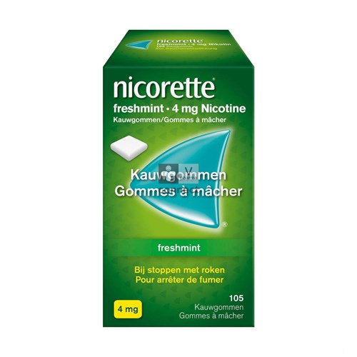 Nicorette Freshmint 4 mg 105 Gommes à Macher