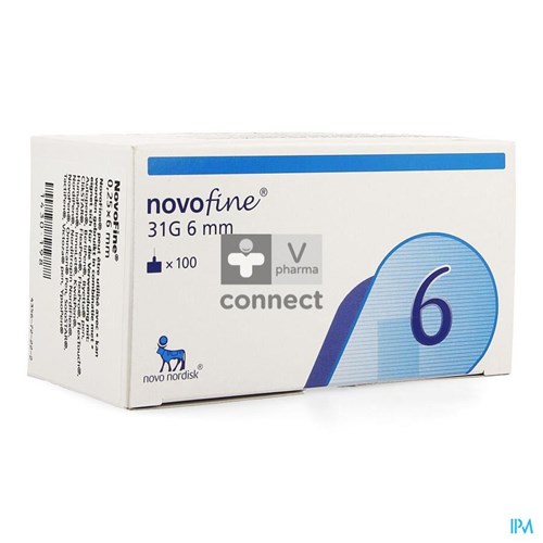 NovoFine Naalden 31 g 6 mm 100 stuks