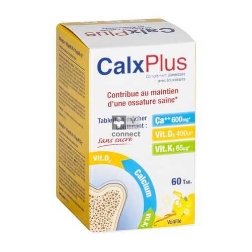 Calx Plus Vanillesmaak 60 tabletten