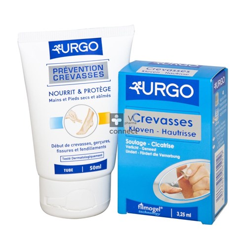 Urgo Stop Crevasses Promo Pack : Pansement Liquide Gel + Crème Préventive