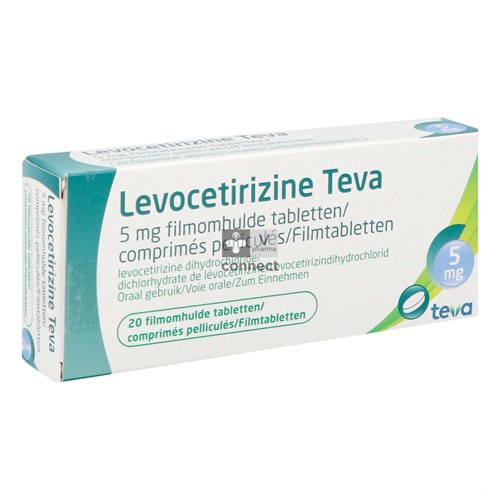 Levocetirizine Teva 5 mg 20 Comprimés