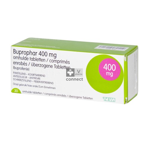 Buprophar Teva 400 mg 30 Comprimés Enrobés