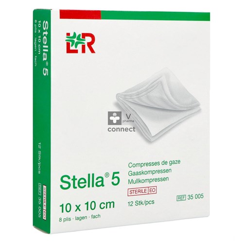 Stella 5 Compresses Steriles 10 x 10 cm 12  Pieces