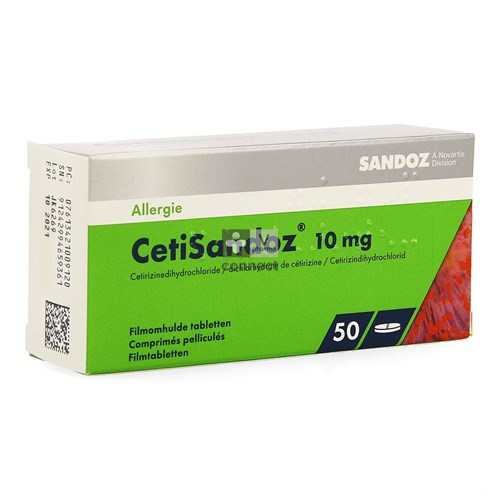 Ceti  Sandoz 10 mg 50 Comprimés
