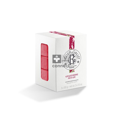Roger&gallet Gingembre Rouge Boite 3 Savons 100g