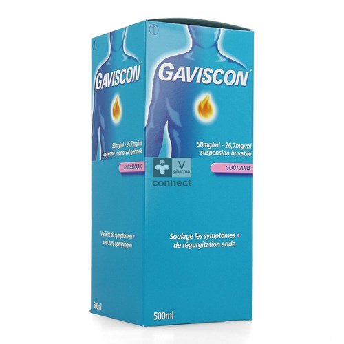 Gaviscon Suspensie voor oraal gebruik Anijssmaak 500 ml