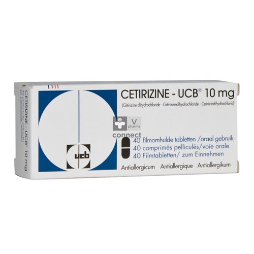 Cetirizine UCB 10 mg 40 Comprimés