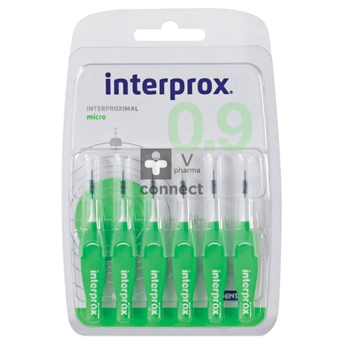 Interprox Premium Micro Vert 2,4 mm Brosse Interdentaire 6 Pièces