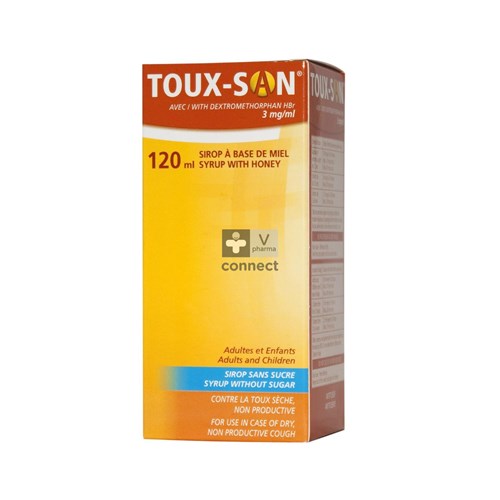 Toux-San Dextromethorphan Sirop Sans Sucre 3mg/ml  120 ml