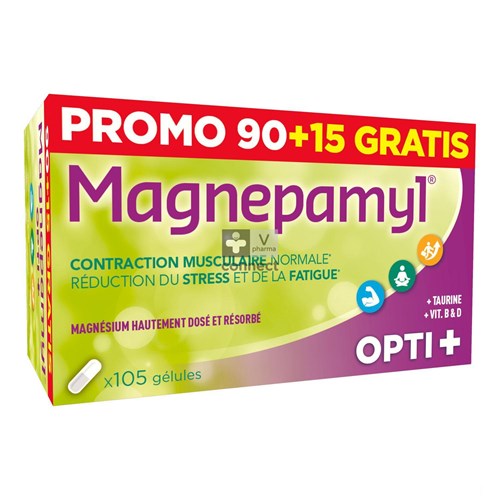 Magnepamyl Opti+ 90 +15 Capsules  Gratuites