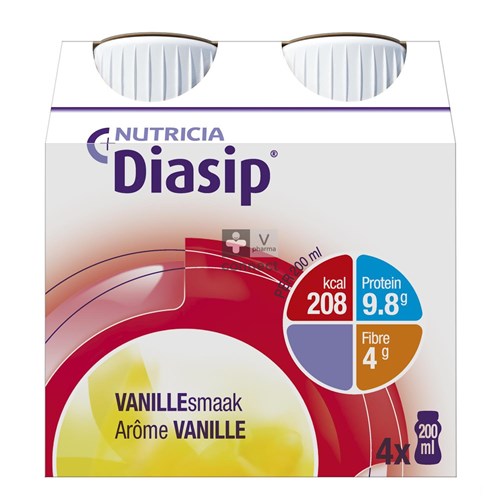 Diasip Vanille 200 ml 4 Pieces