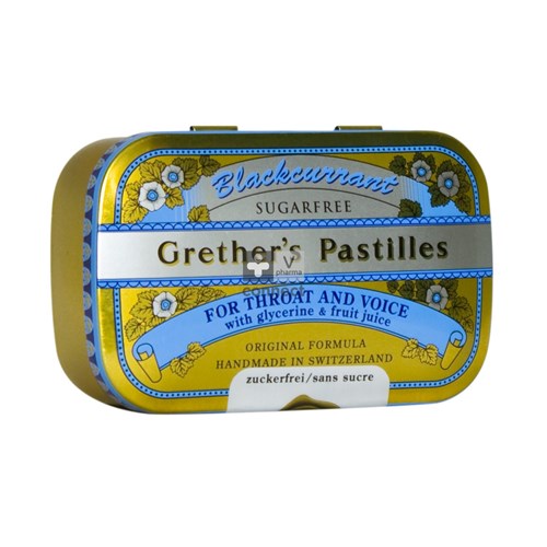 Grether's Pastilles Blackcurrant Sans Sucre  110 g