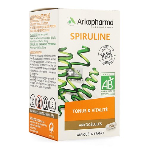 Arkogelules Spiruline Bio 150 Capsules
