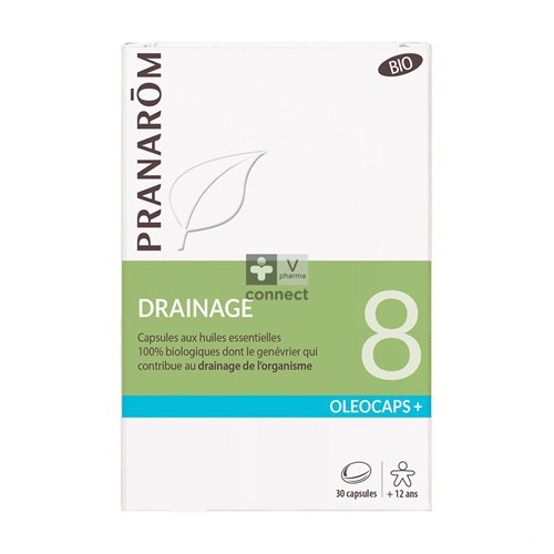 Pranarom Oleocaps+ Bio 8 Drainage 30 Capsules